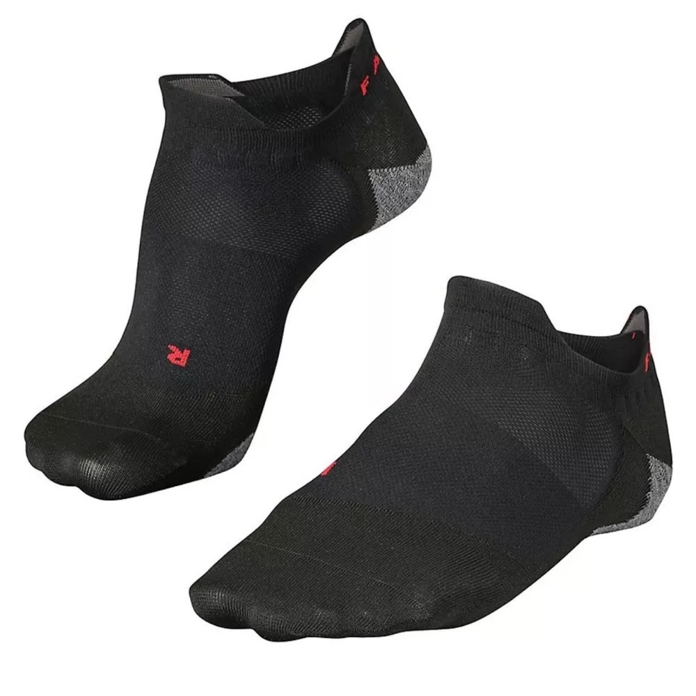 Falke RU5 Invisible Run 16732 Black Socks Womens Size 5-6